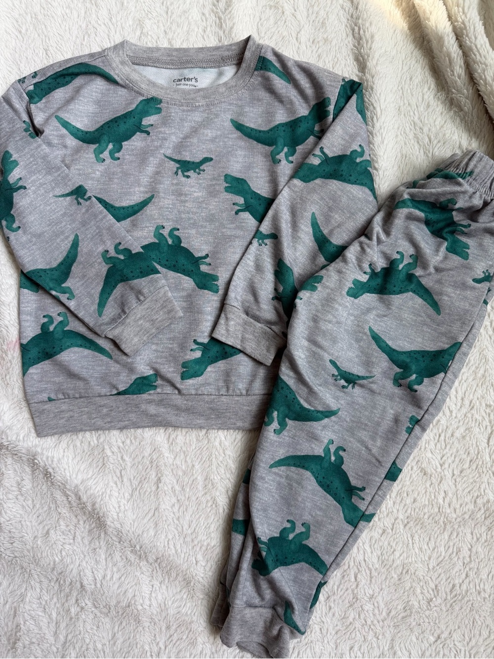 Carter’s Boys Dinosaur’s Two Piece Pajama Set Size 5T